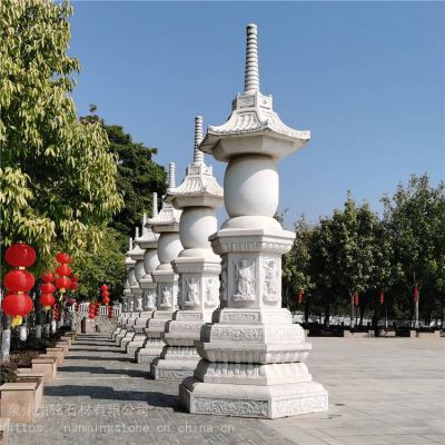 汉白玉寺庙景区祈福经幢塔摆件