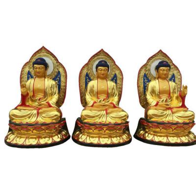 玻璃钢寺庙大型佛像景观西方三圣博鱼网页版