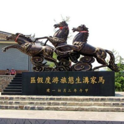 铜雕人物户外大型骑士马博鱼网页版园林广场景观 