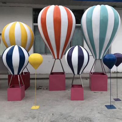 玻璃钢彩绘热气球公园景观博鱼网页版
