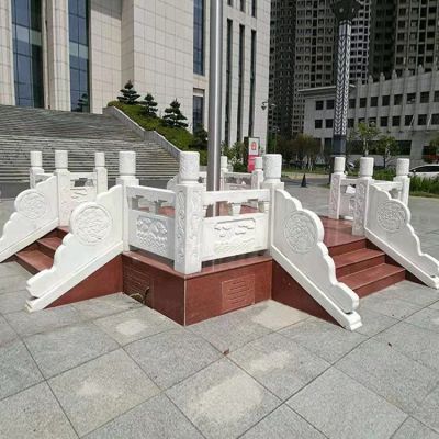 校园企业大理石石雕护栏围栏旗台博鱼网页版