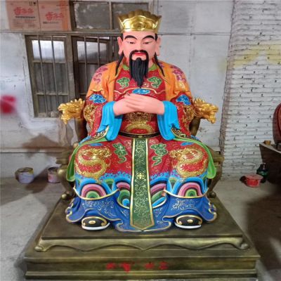 玻璃钢彩绘户外寺庙大型仿真人物景三官博鱼网页版