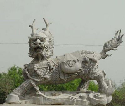 麒麟博鱼网页版-户外景区广场大型景观大理石石雕麒麟博鱼网页版