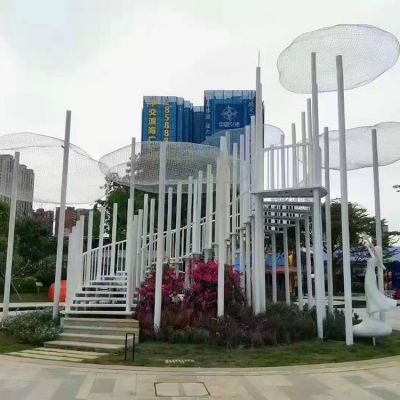 户外大型创意镂空祥云博鱼网页版摆件
