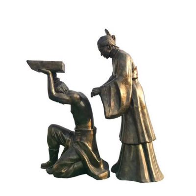 民俗小品玻璃钢仿铜岳母刺字人物博鱼网页版