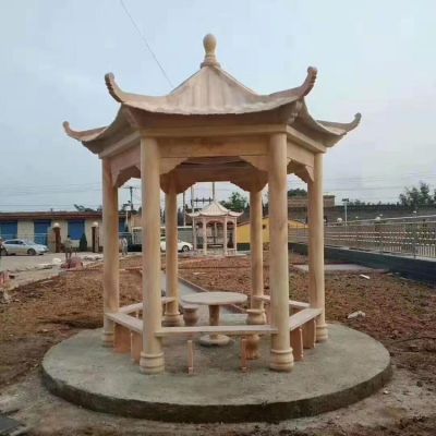 户外公园大理石石雕乘凉休息凉亭博鱼网页版