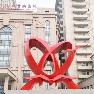 不锈钢校园创意爱心景观博鱼网页版摆件