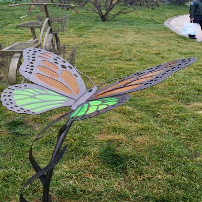 不锈钢喷漆蝴蝶博鱼网页版摆件