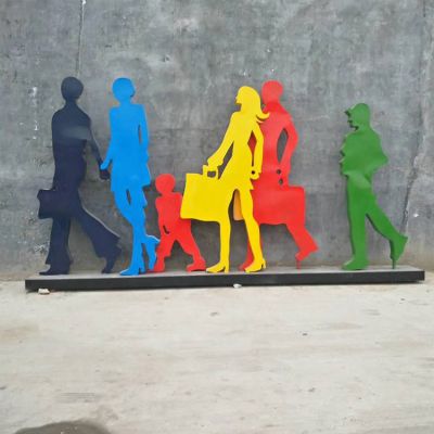 商场购物街步行街人物玻璃钢博鱼网页版  公园装饰摆件