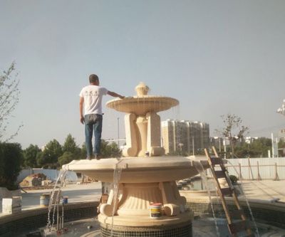 学院户外广场多层大理石喷泉博鱼网页版