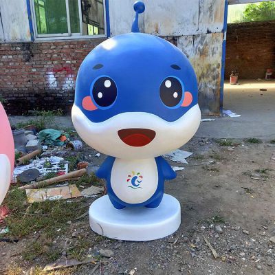 玻璃钢卡通海豚博鱼网页版 海洋馆幼儿园 动物模型摆件