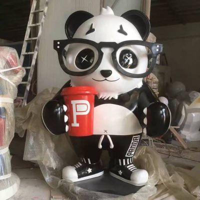 西餐厅形象卡通公仔博鱼网页版 玻璃钢卡通机器人博鱼网页版