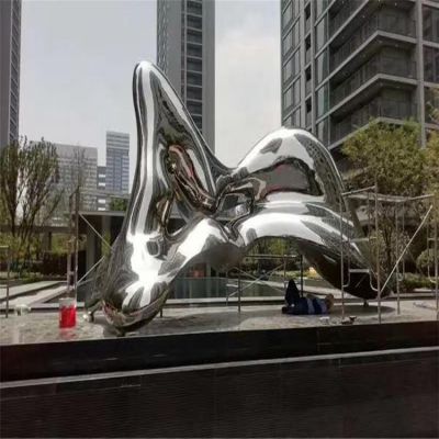 不锈钢镜面抽象  酒店户外水景观艺术造型博鱼网页版
