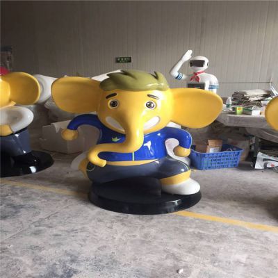 玻璃钢卡通户外景观大象博鱼网页版