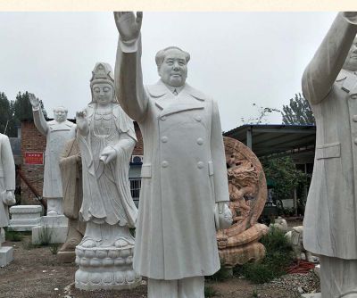 汉白玉挥手的广场伟人石雕毛泽东博鱼网页版