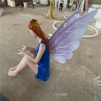 户外广场摆放玻璃钢彩绘仙子人物博鱼网页版