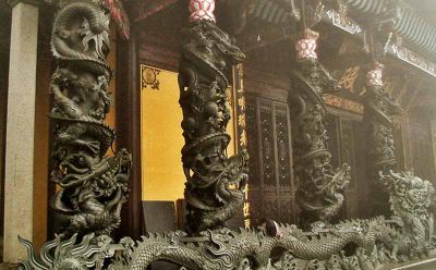 寺庙大殿门前装饰龙纹仿铜博鱼网页版