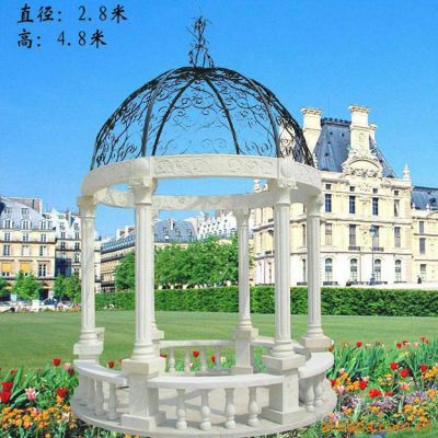 园林别墅石雕凉亭石刻欧式石柱亭子博鱼网页版