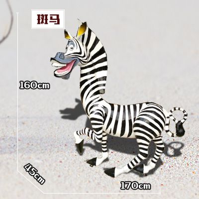动物园大型仿真动物玻璃钢彩绘卡通斑马博鱼网页版