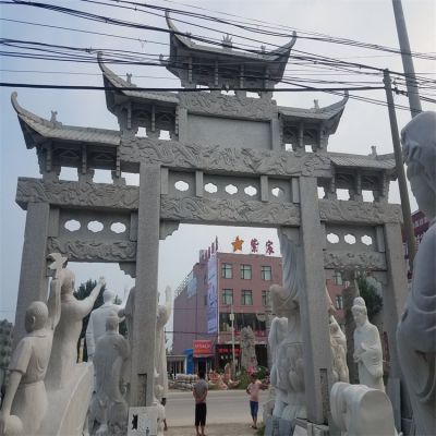 大理石石雕户外园林景观牌坊博鱼网页版