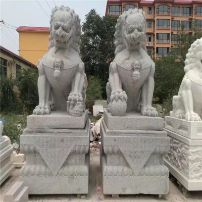 花岗岩浮雕庭院镇宅招财天然大理石狮子博鱼网页版