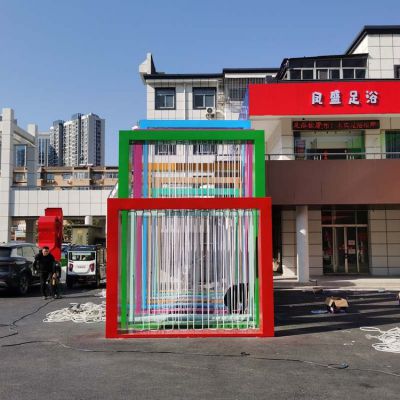 校园创意不锈钢景观博鱼网页版摆件