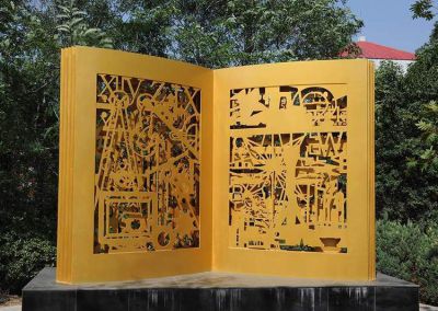 户外园林不锈钢镂空创意书籍博鱼网页版