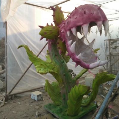 植物园户外摆放大型玻璃钢食人花博鱼网页版