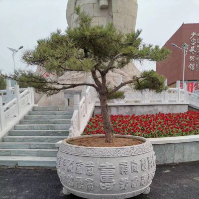 大理石石雕户外景观花盆博鱼网页版