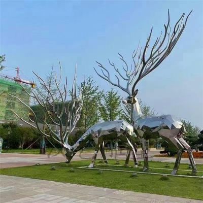 小区景观不锈钢镜面大型梅花鹿博鱼网页版