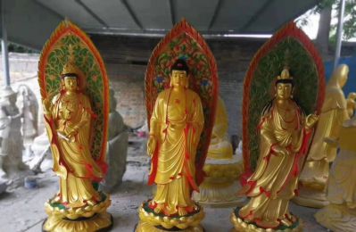 玻璃钢宗教庙宇立式西方三圣博鱼网页版