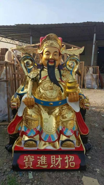 金色招财进宝玻璃钢财神博鱼网页版