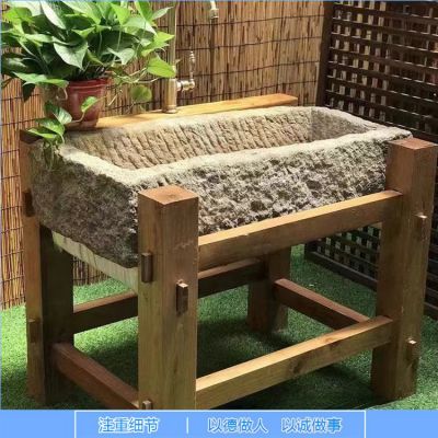 仿古做旧大理石石雕园林庭院老石槽博鱼网页版