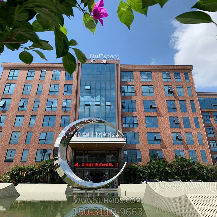 校园企业工厂不锈钢镜面喷泉水景圆环博鱼网页版