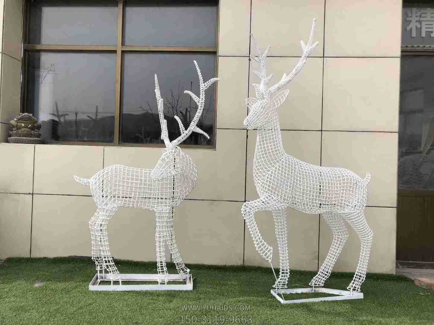 户外景区创意镂空铁艺梅花鹿博鱼网页版