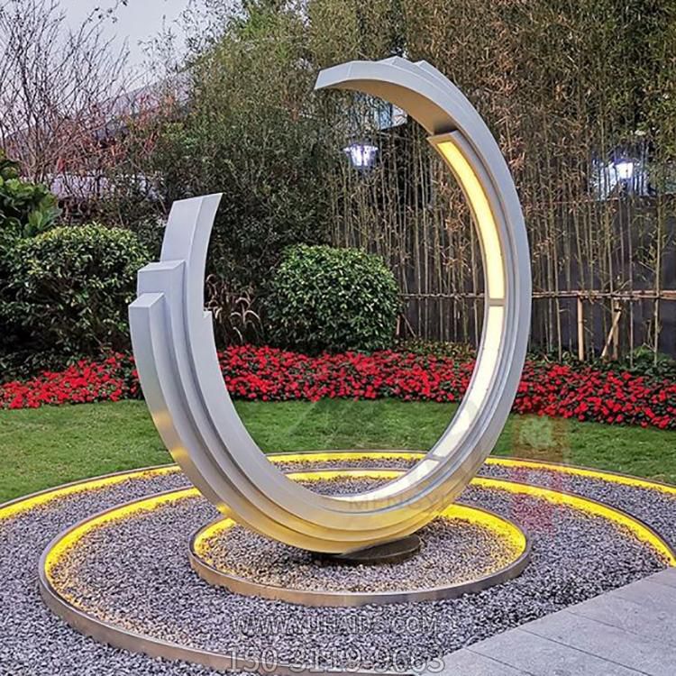 广场小区不锈钢几何月亮博鱼网页版