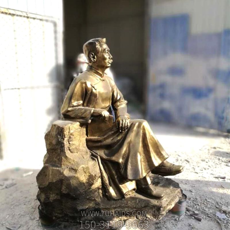 公园景区玻璃钢坐着的鲁迅博鱼网页版