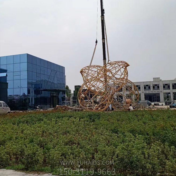 园林广场不锈钢金属镂空抽象花生博鱼网页版