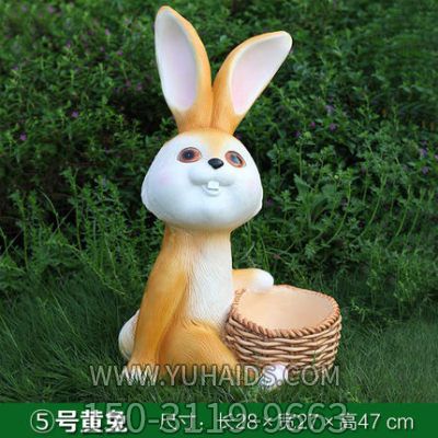 兔子博鱼网页版-别墅摆放一只玩耍的玻璃钢兔子博鱼网页版