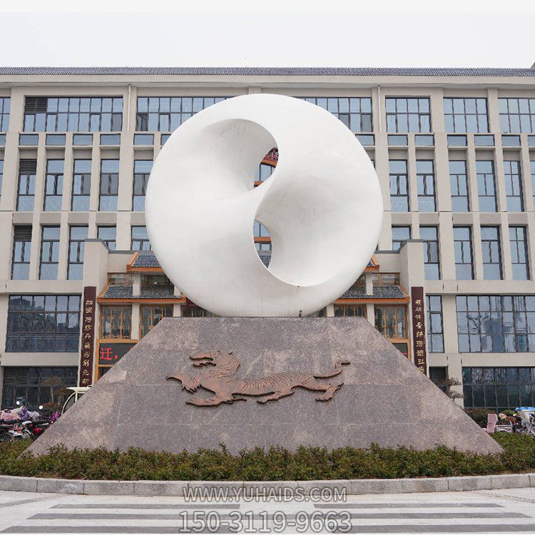 工厂企业大型不锈钢抽象圆环博鱼网页版