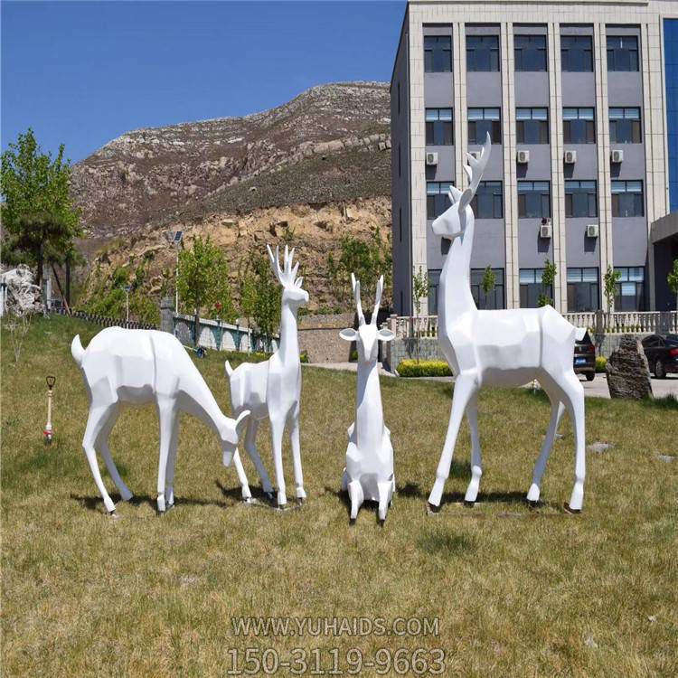 玻璃钢几何抽象梅花鹿博鱼网页版