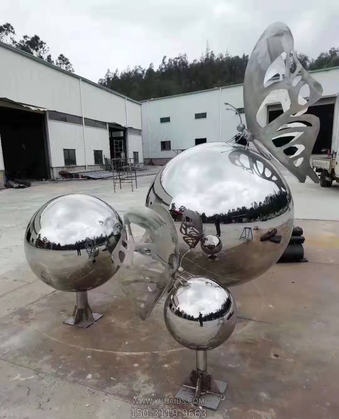 广场镜面不锈钢蝴蝶博鱼网页版