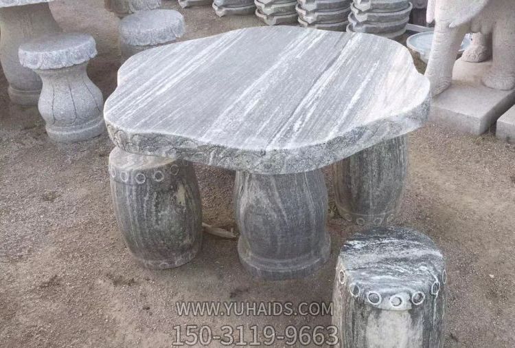 家用摆件天然石材花岗岩雕刻异形圆桌博鱼网页版