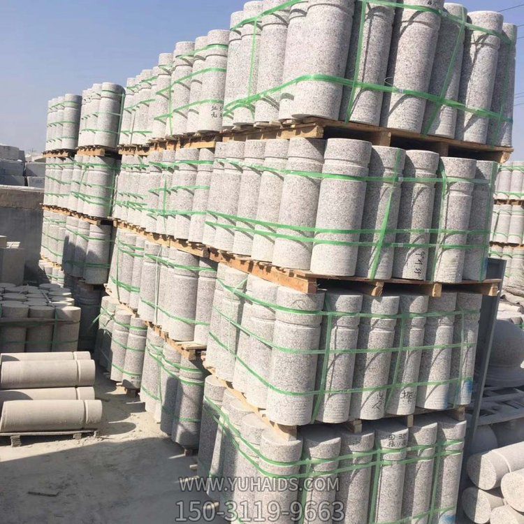 天然花岗岩雕刻挡车石柱园林广场摆件博鱼网页版