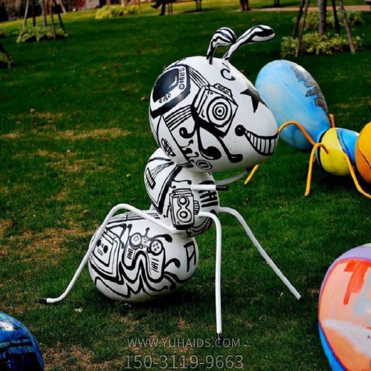 不锈钢彩绘户外公园抽象大型蚂蚁博鱼网页版