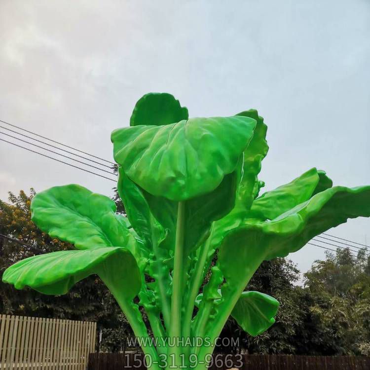 户外大型农场蔬菜博鱼网页版玻璃钢仿真空心菜雕像