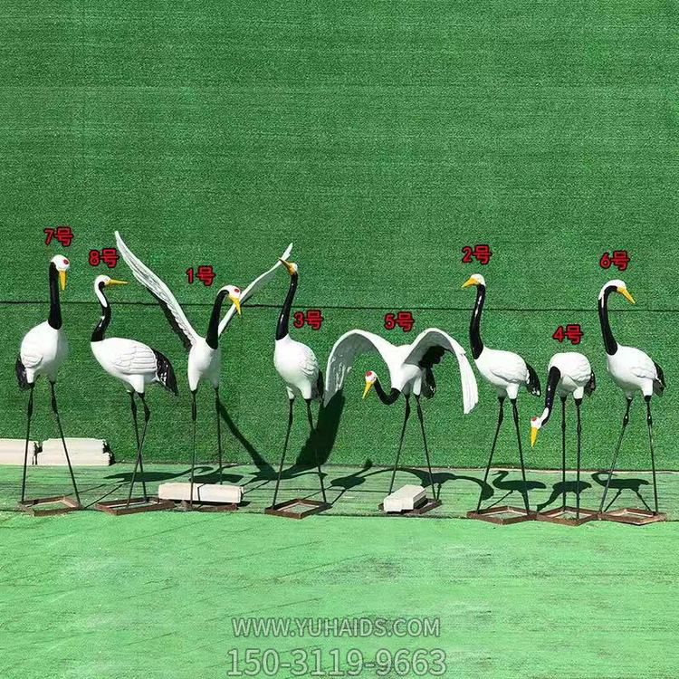 仿真仙鹤博鱼网页版户外园林大型动物景观摆件