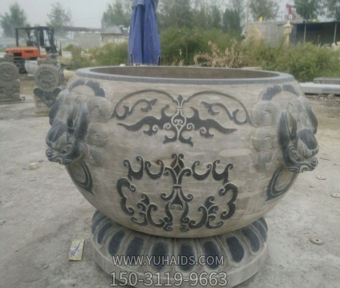 青石石雕庭院缸博鱼网页版