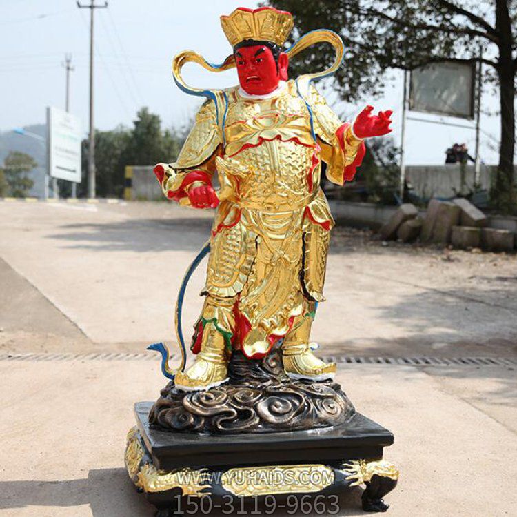 寺庙摆放玻璃钢漆金四大天王神像博鱼网页版