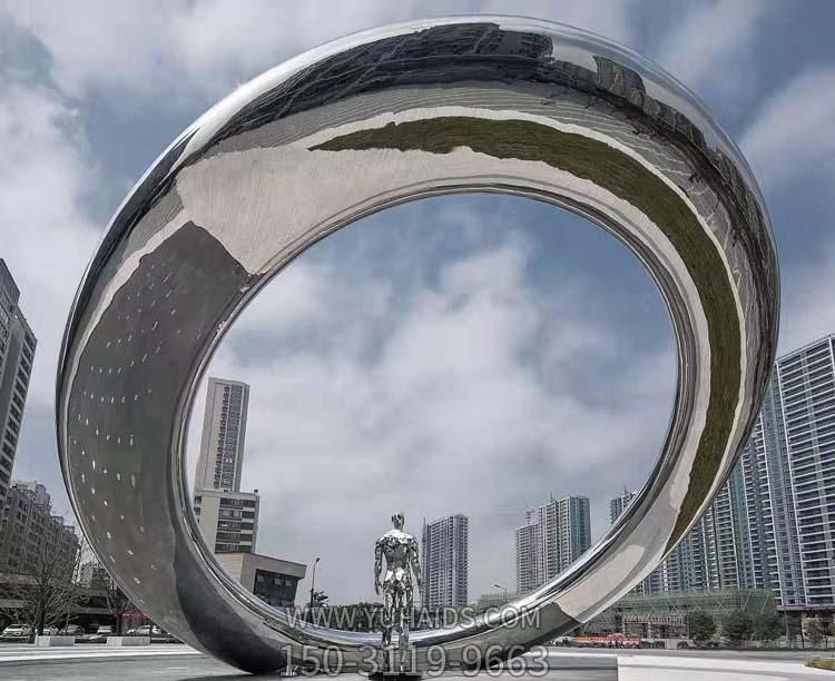 不锈钢镜面户外广场城市大型圆环博鱼网页版